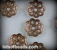 Copper filigree bead cap